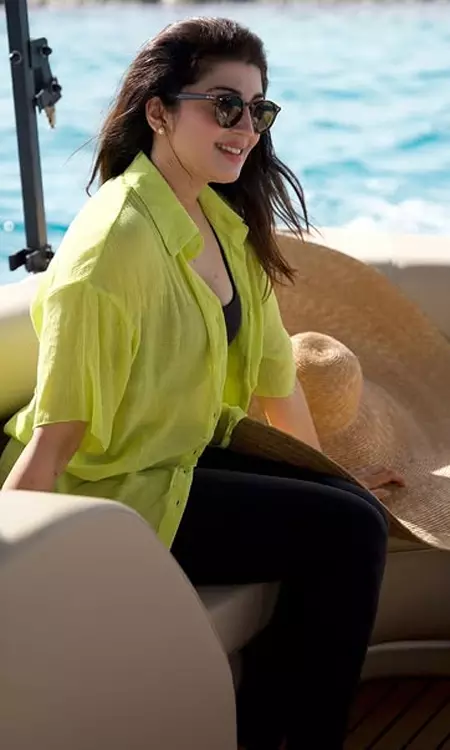 Pranita Subhash Radiates Vacation Vibes in Breezy Boat Look