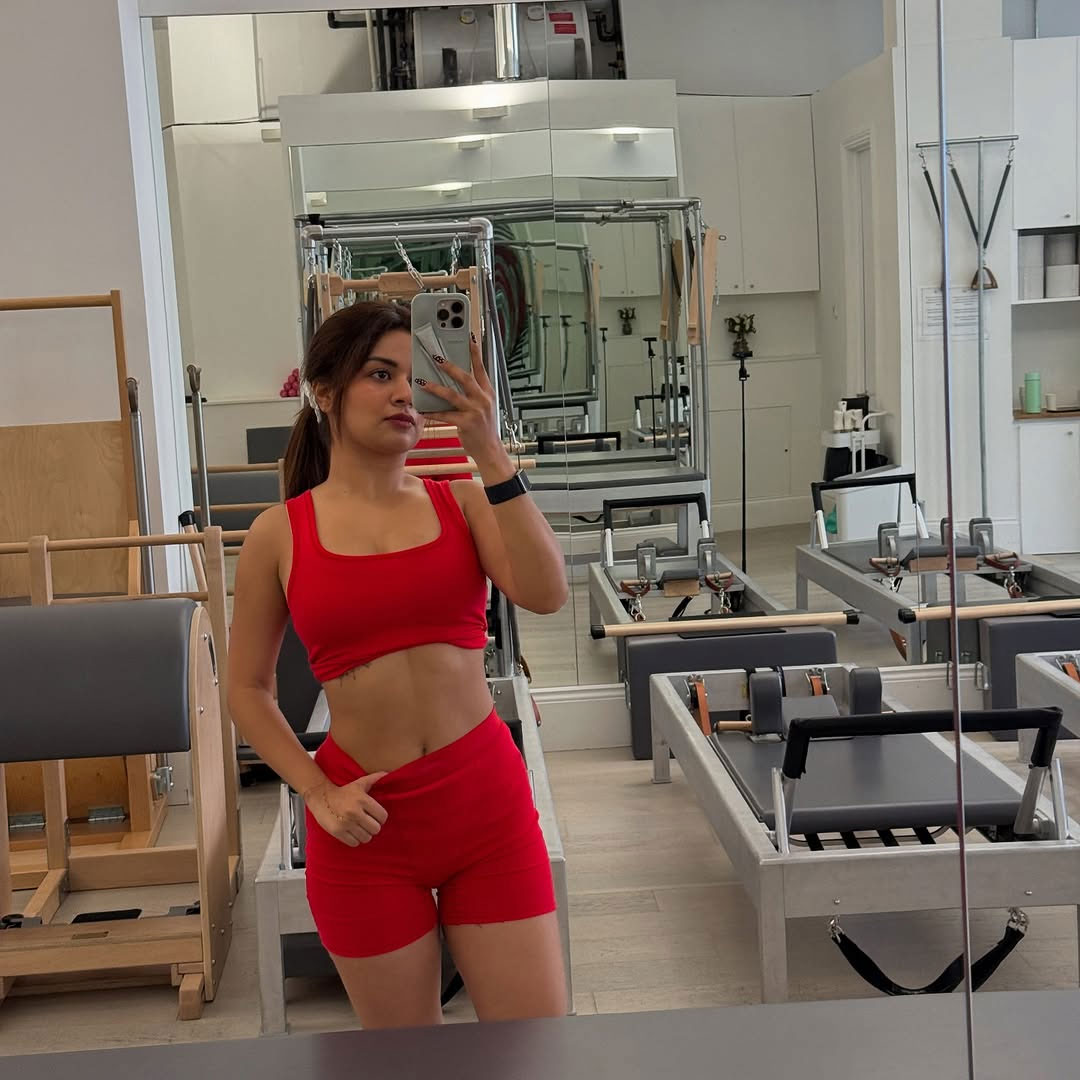 Avneet Kaur Balances Vacation and Wellness with Pilates Session