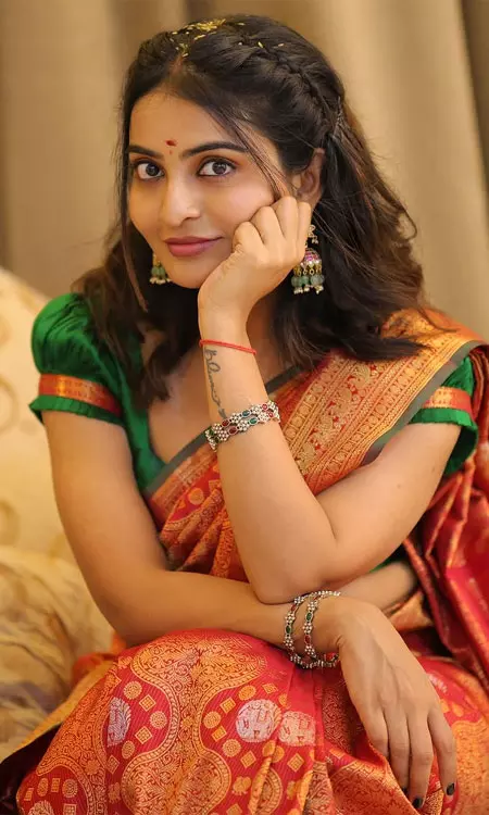 Ananya Nagalla Looks Adorable In Sarees; Which One You Like ?