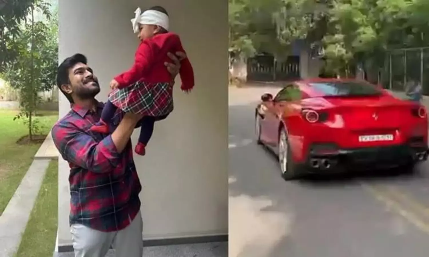 Ram Charan Takes Daughter on Ferrari Ride