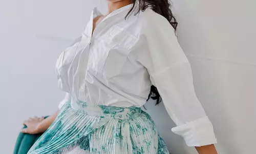 Chaithra J Achar in Elegant White Shirt