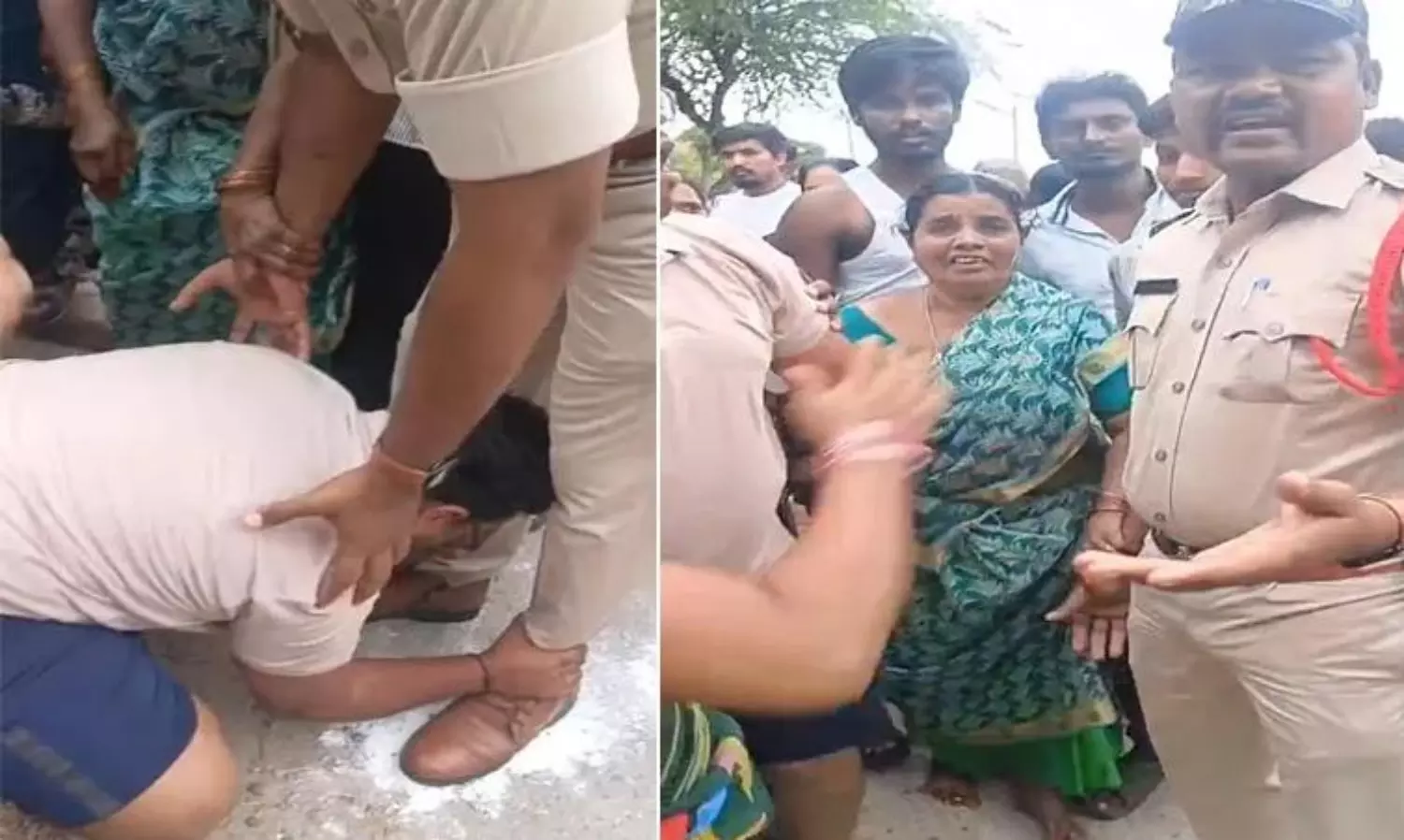 పులివెందుల‌లో పోలీసుల కాళ్లు ప‌ట్టుకున్న ఓట‌ర్లు.. రీజ‌నేంటి?