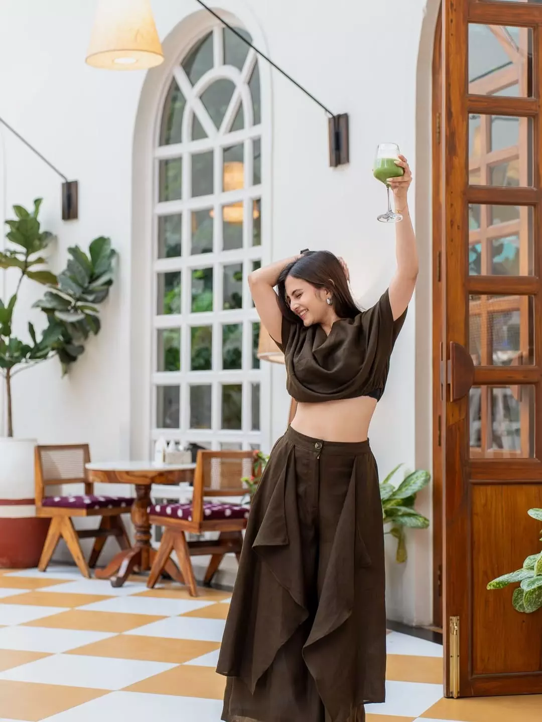 Ramya Pasupuleti Turns Heads with Her Brown Ensemble