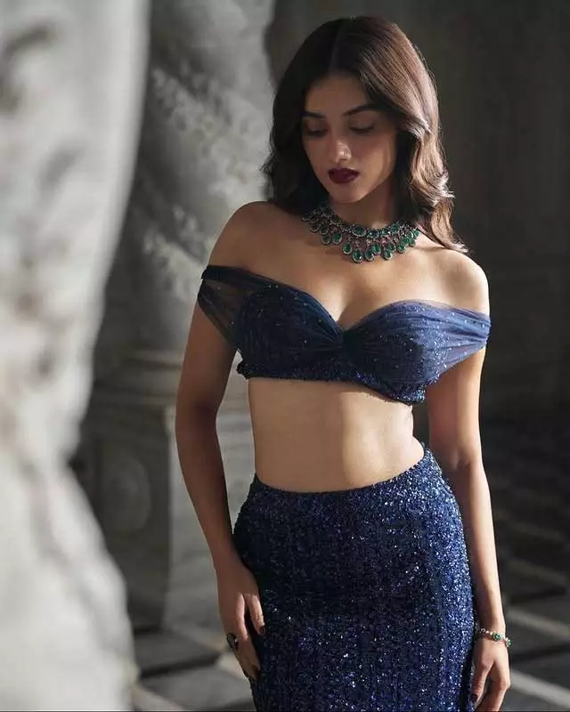Bhagyashri Borse Slays in Midnight Glam A Vision in Blue