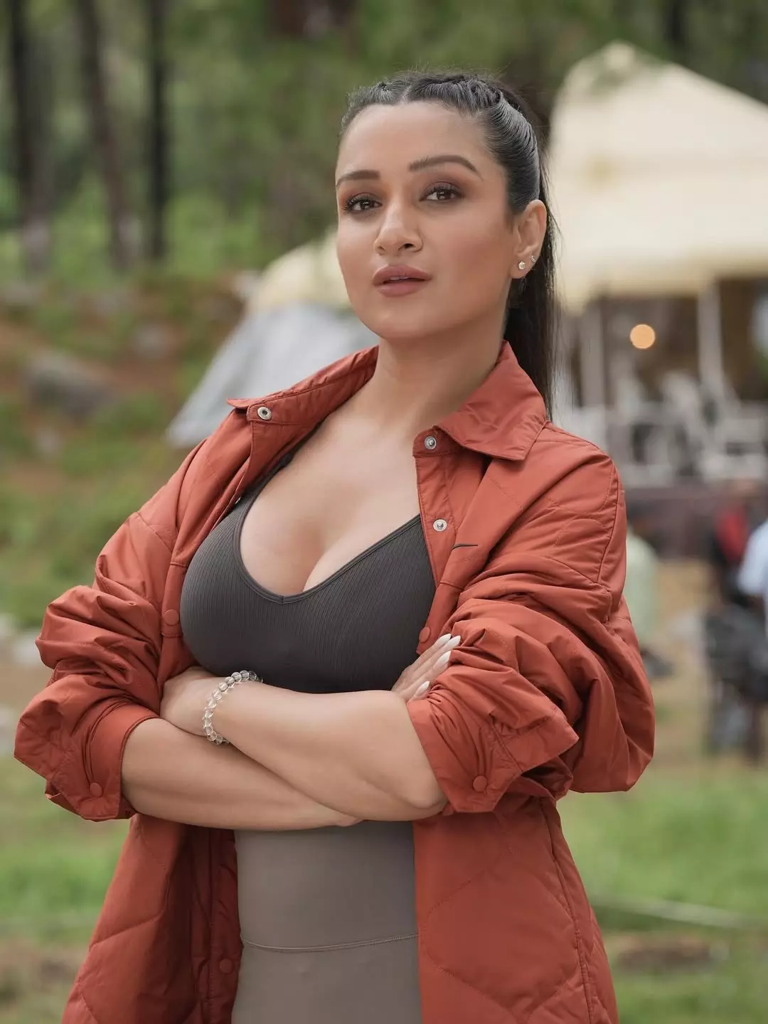 Shefali Bagga Shines in Dark Crop Top