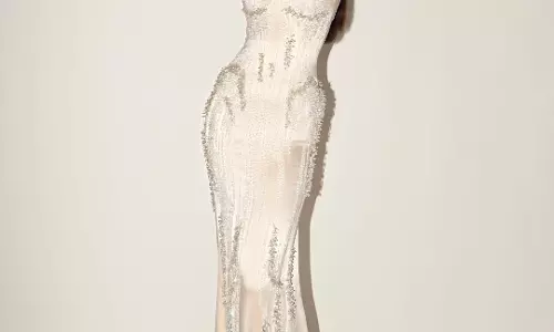 Khushi Kapoor Walks in Elegant Shimmer Dress for Couture Event