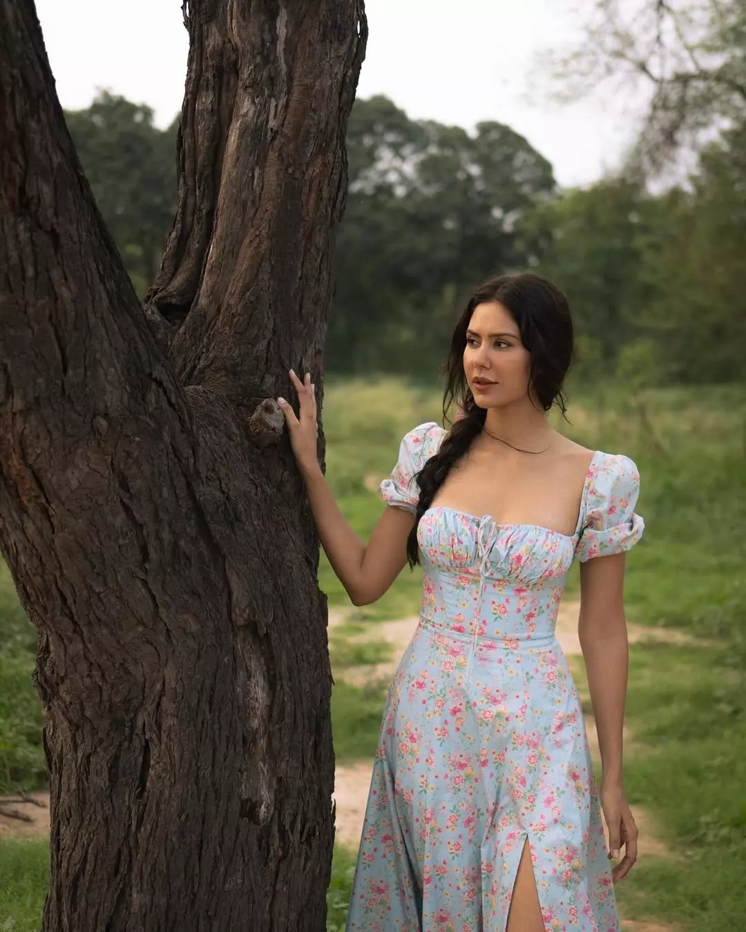 Sonam Bajwa in a Floral Dress Amid Greenery Sonam Bajwa in a Floral Dress Amid Greenery