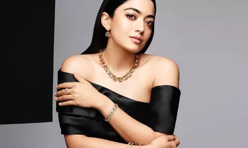 Rashmika Mandanna Sparkles Bright In Black Dress