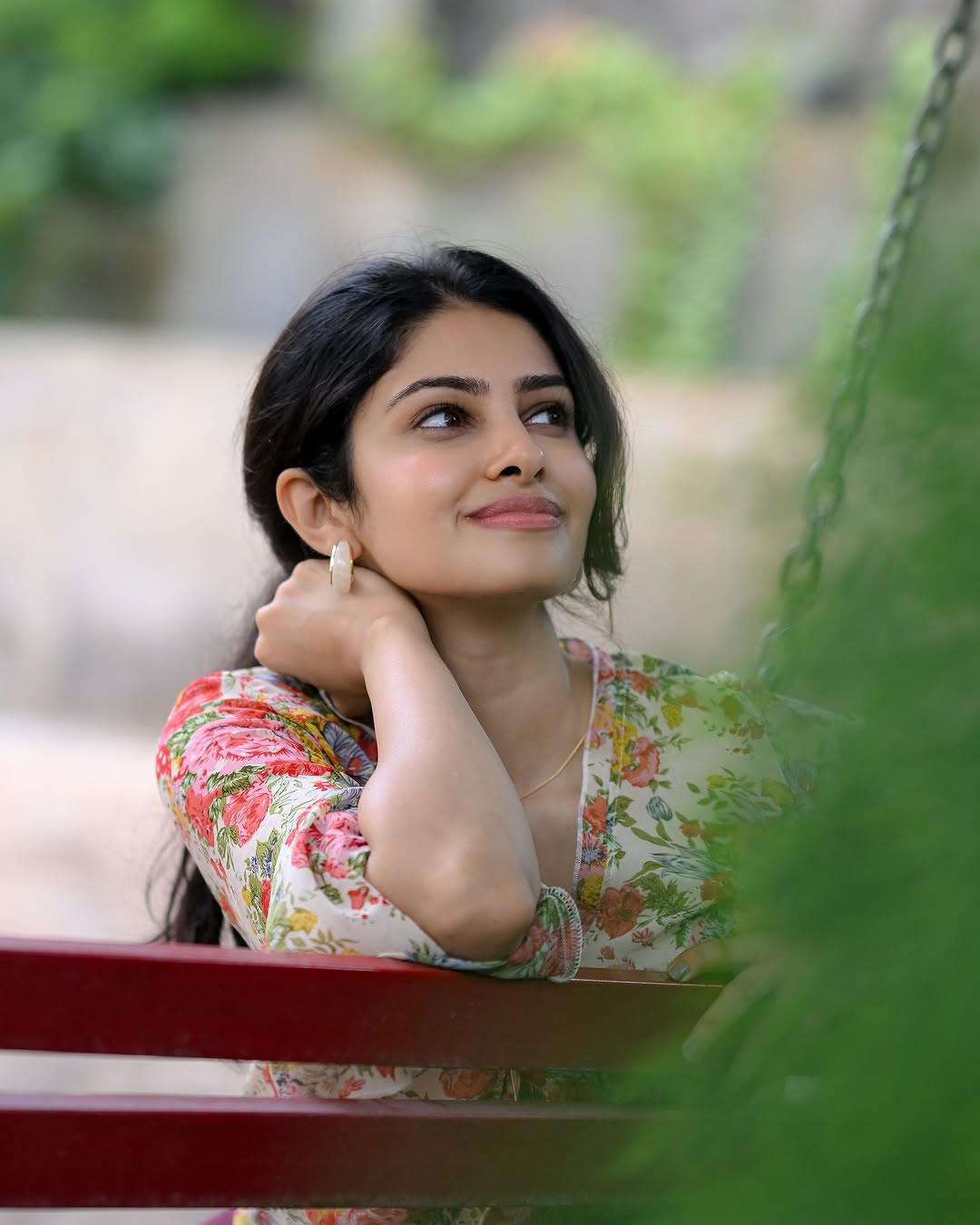 Manasa Varanasi Finds Calm With Puppy And Swing Manasa Varanasi Finds Calm With Puppy And Swing