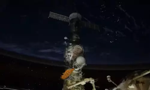 ISS చూపించిన అద్భుత దృశ్యం