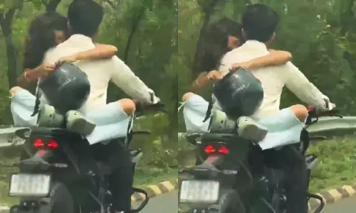 బైక్ పై జంట రొమాంటిక్ స్టంట్.. దెబ్బకు రూ.50 వేల ఫైన్.. ఎక్కడంటే?