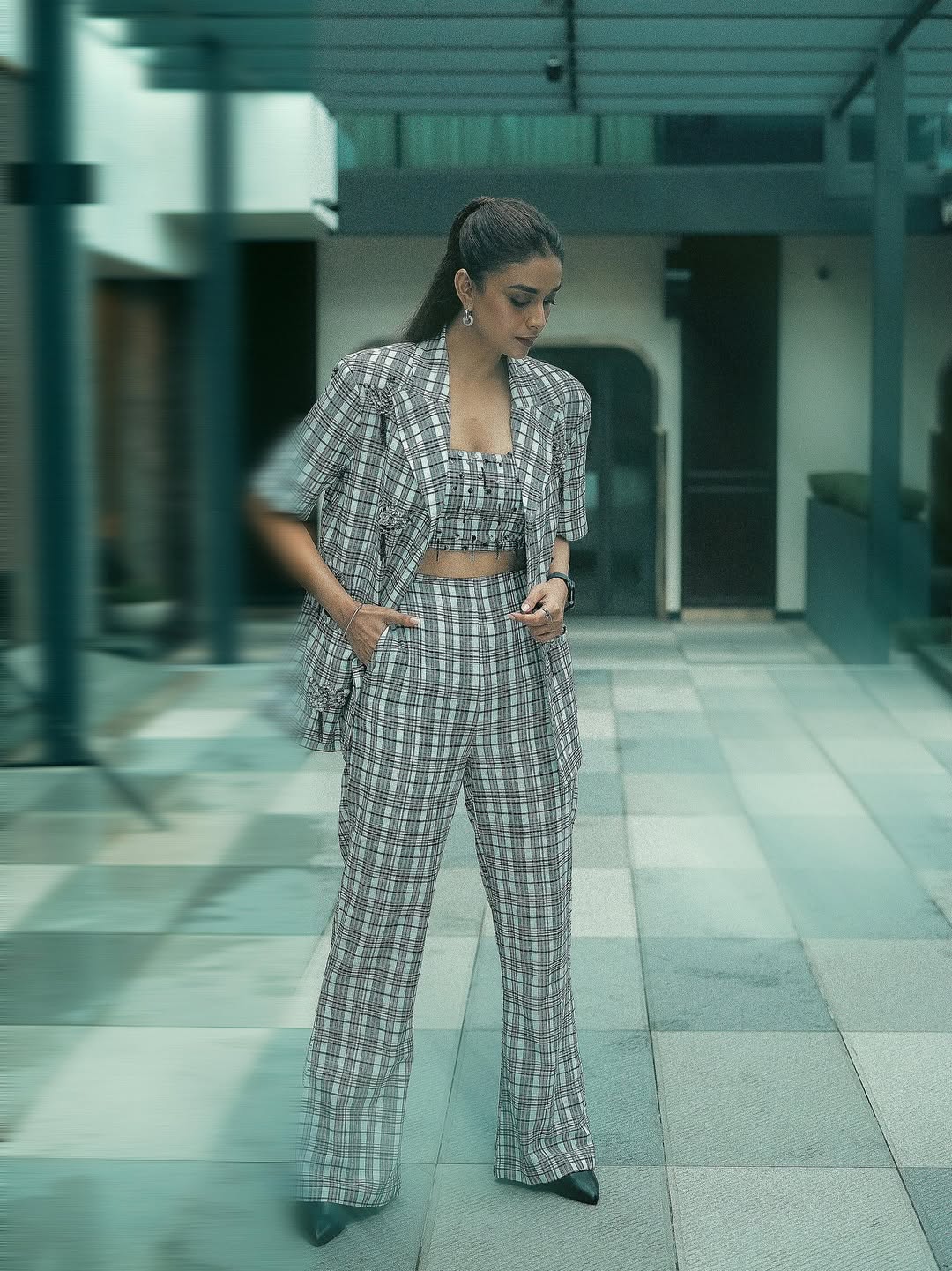 Keerthy Suresh in our Lisa Jacket and Pants Set