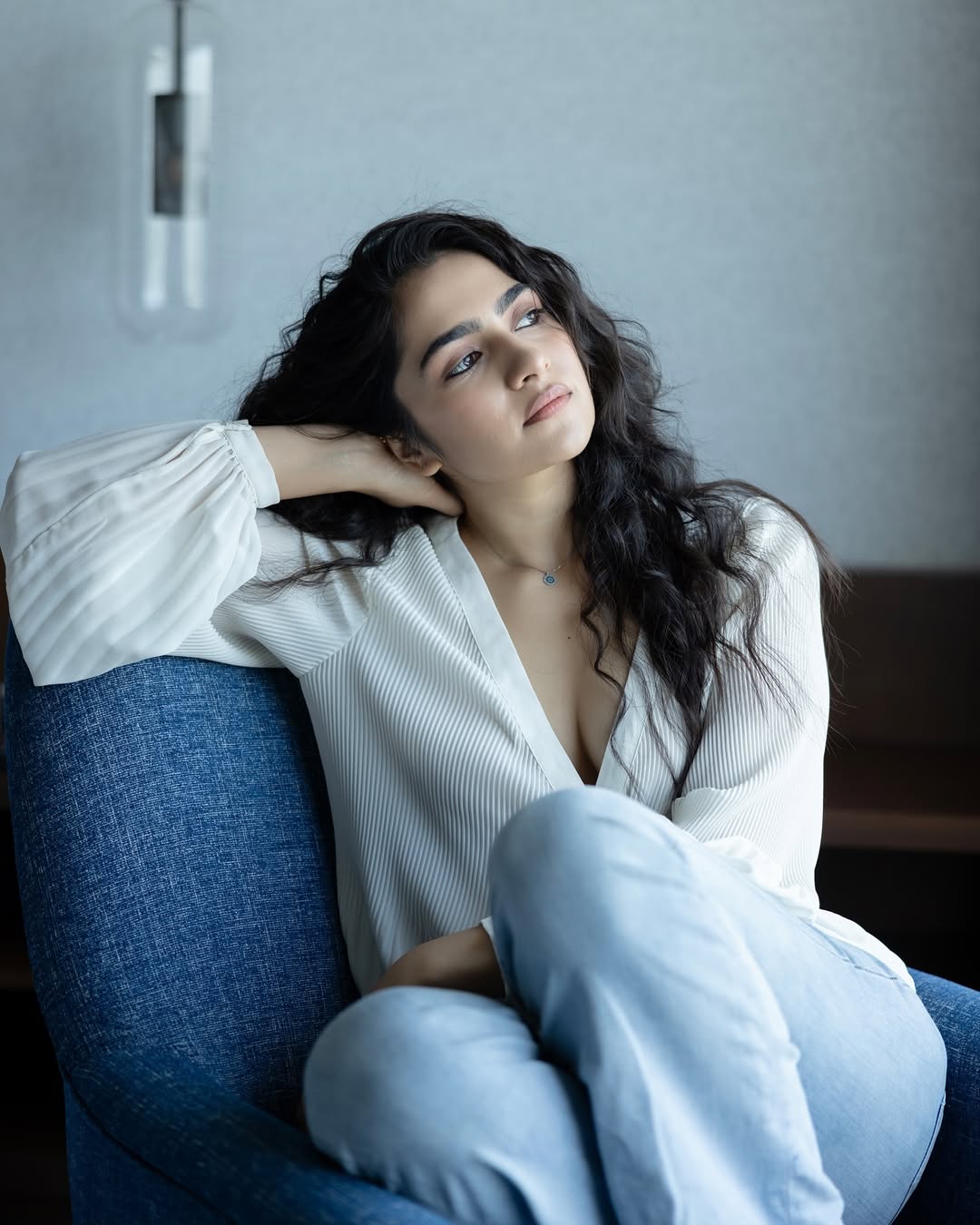 Rukmini Vasanth Radiates Charm in Chic White Outfit