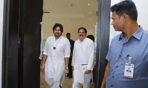 Pawan Kalyan Inspects Rushikonda Construction