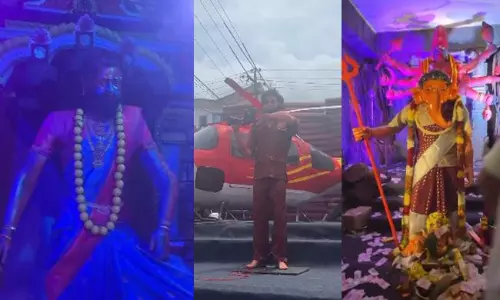 గణేష్ మండపమా? పుష్ప అడ్డానా? వేరే లెవెల్ లో ఉందిగా!