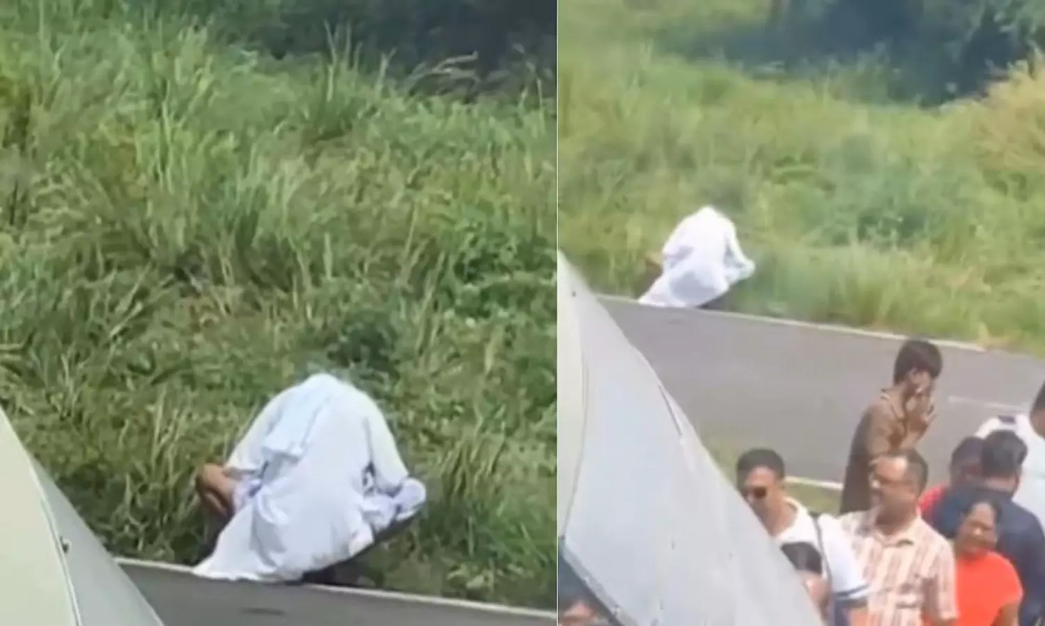 రన్వే పక్కన కూర్చొని మూత్ర విసర్జన.. పైలట్ నవ్వులు, నెటిజన్ల రియాక్షన్లు రన్వే పక్కన కూర్చొని మూత్ర విసర్జన.. పైలట్ నవ్వులు, నెటిజన్ల రియాక్షన్లు