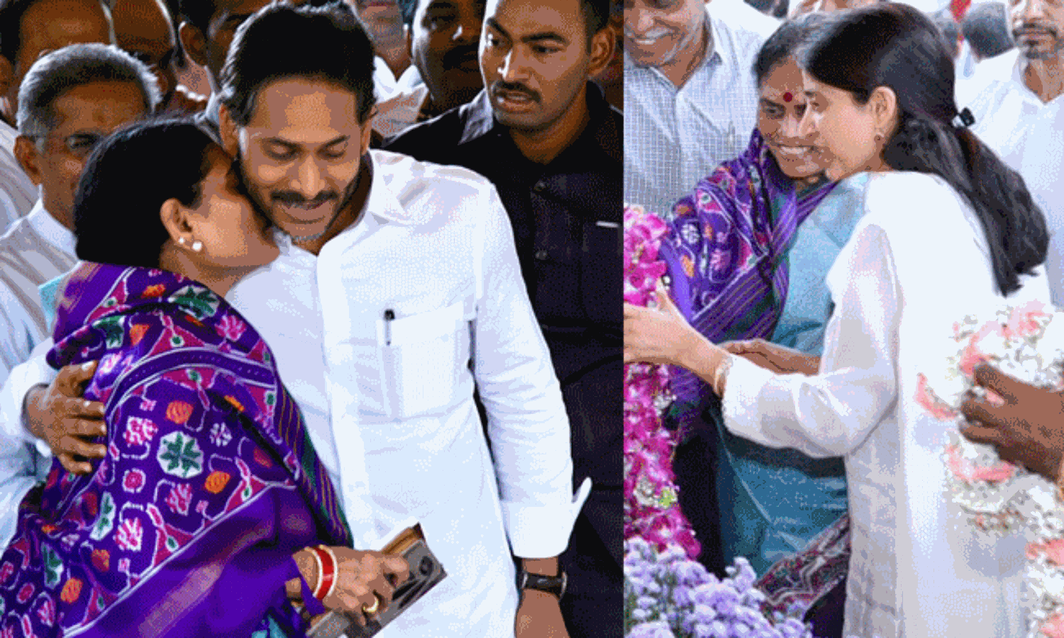 కొడుకు, కోడలుతో ప్రేమగా.. విజయమ్మ