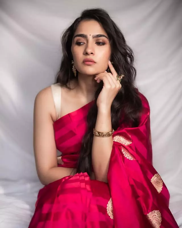 Rukmini Vasanth Radiates Elegance in Saree