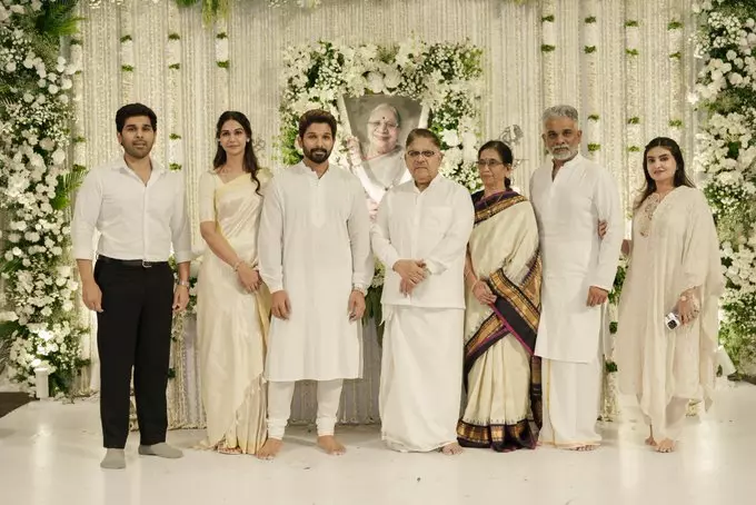 Celebs at Allu Kanakaratnammas Pedda Karma rituals