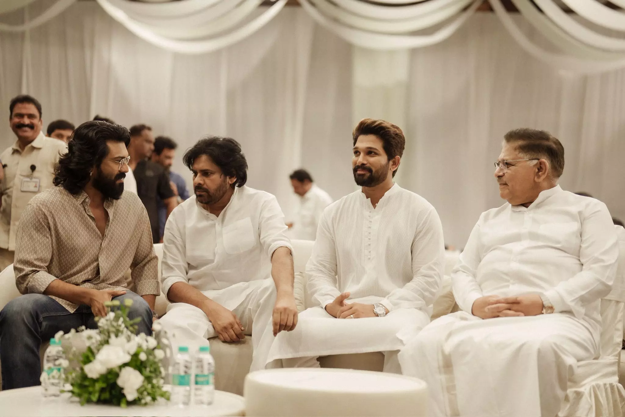 Celebs at Allu Kanakaratnammas Pedda Karma rituals