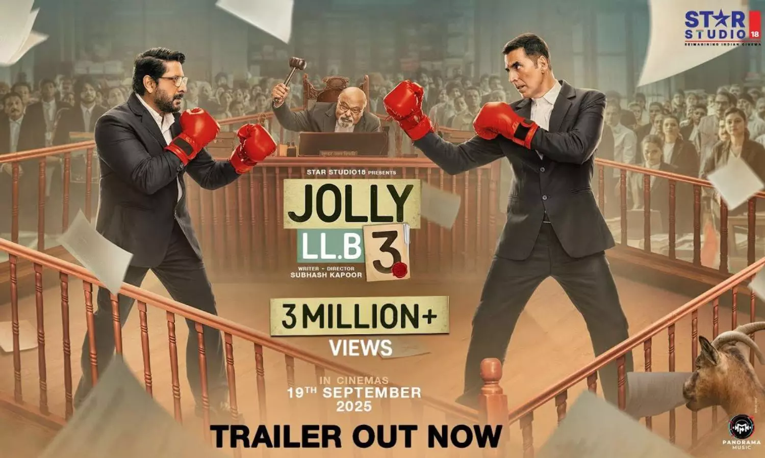 జాలీ LLB 3 ట్రైల‌ర్: హాస్యం సంఘ‌ర్ష‌ణ ఎప్ప‌టికీ యూనివ‌ర్శ‌ల్