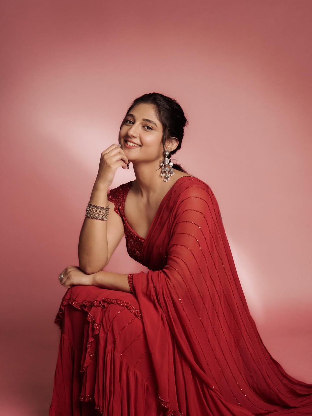 Ritika Nayak Stuns in Fiery Red Look
