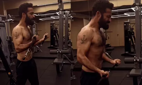 తారక్ జిమ్ వర్కౌట్ వీడియో ఔట్.. ఏంది సామీ ఆ డెడికేషన్