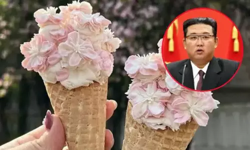 ఐస్ క్రీమ్ మీద కిమ్ కు కోపం వస్తే ఎట్టా ఉంటాదో తెలుసా?