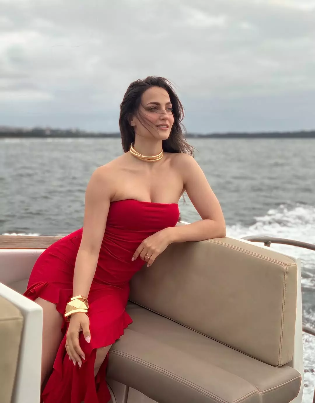 Elli AvrRam in Red, Sailing with Elegancece