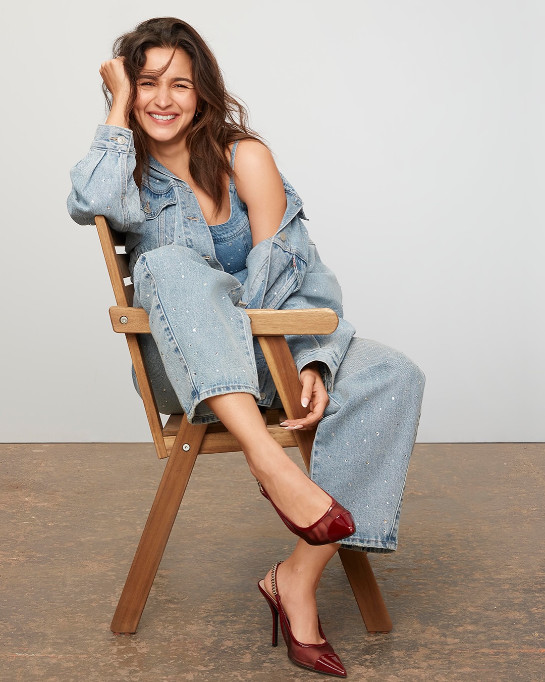 alia bhatt denim dress  : : : : denim dress outfit, myntra fashion haul, alia bhatt inspired  look, regret creators trend, transition reel, aesthetic outfit video, denim  fit check, cute fashion content, viral reel transition,