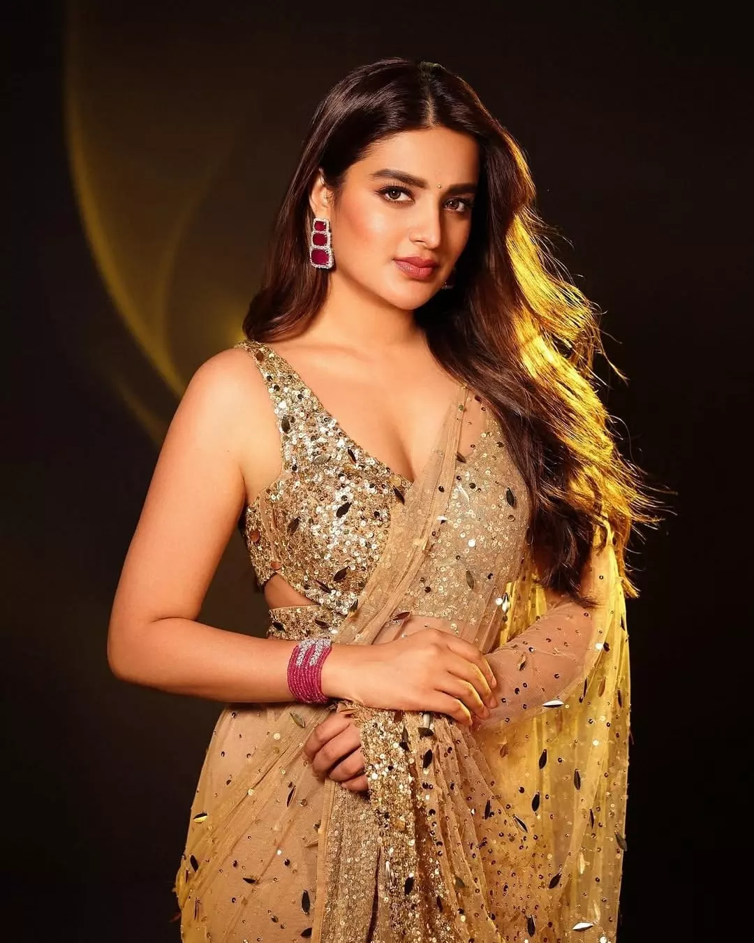 Nidhhi Agerwal’s Gorgeous Saree Moment