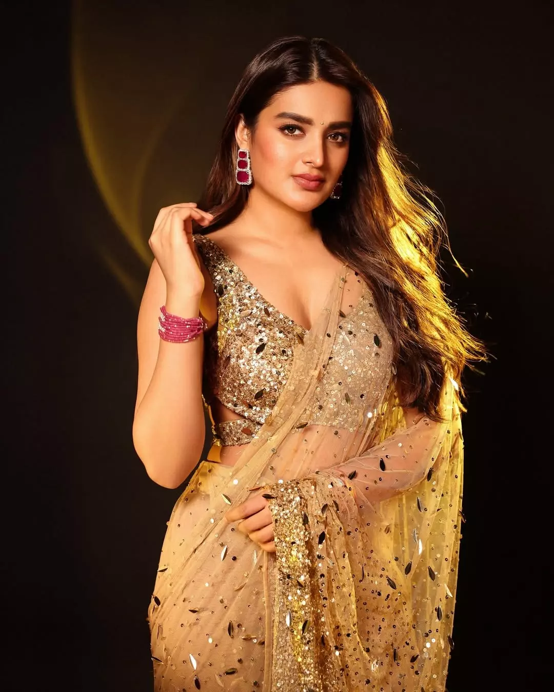 Nidhhi Agerwal’s Gorgeous Saree Moment