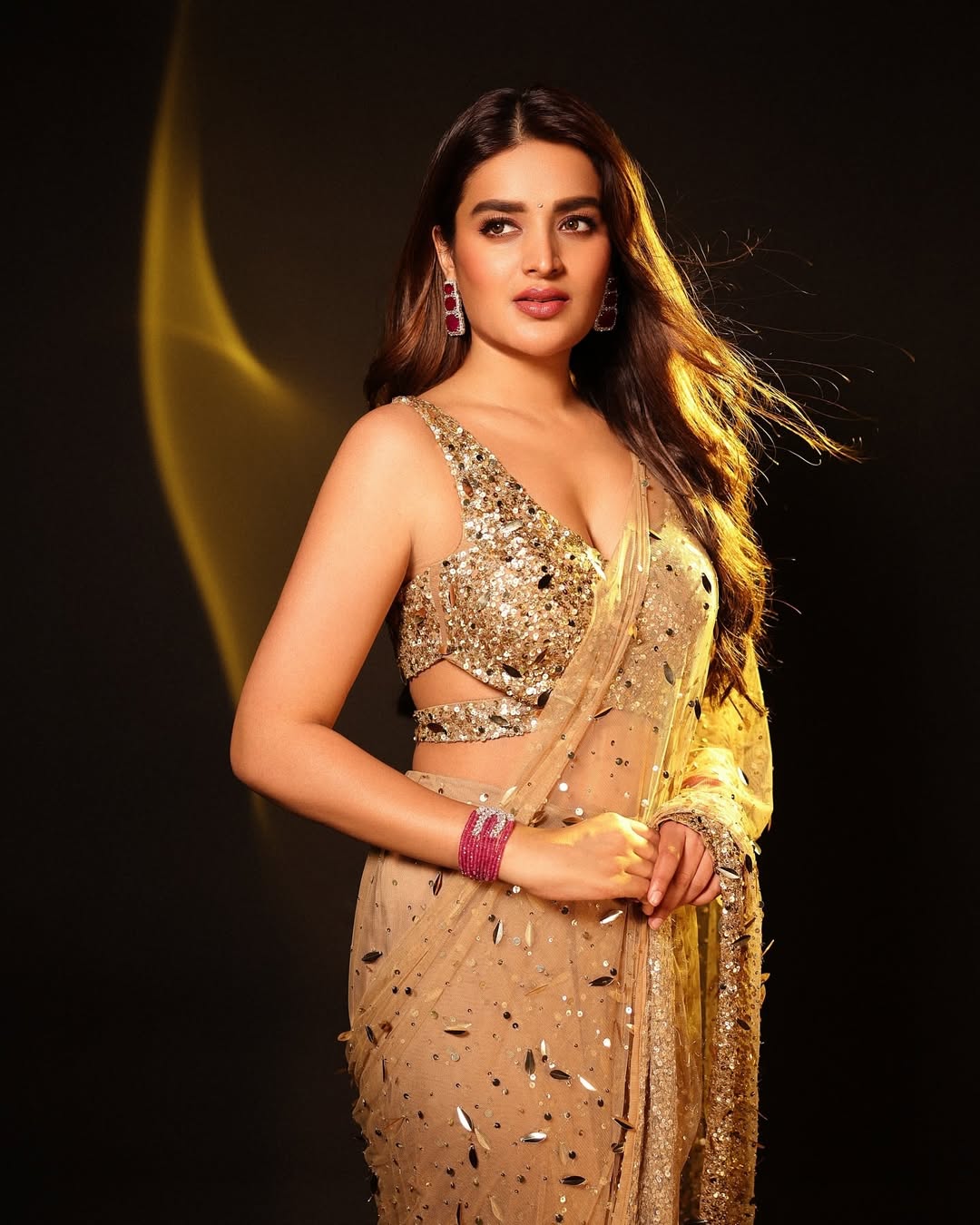 Nidhhi Agerwal’s Gorgeous Saree Moment