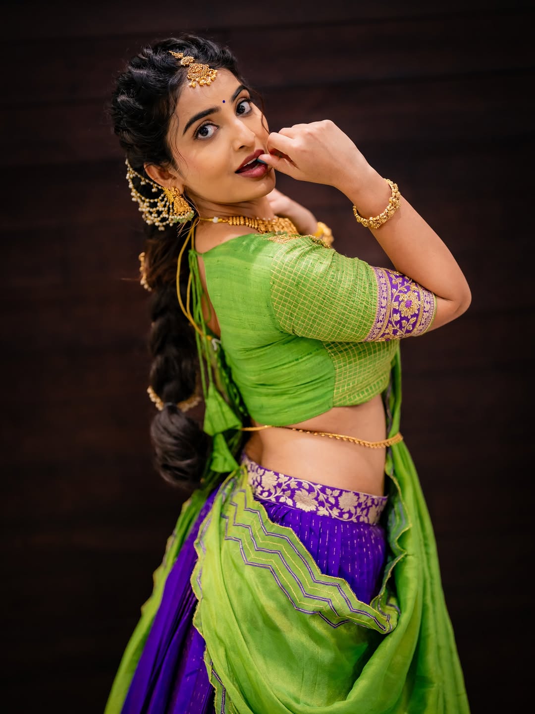 Ananya Nagalla Slays Traditional Attire In Bathukamma Photos
