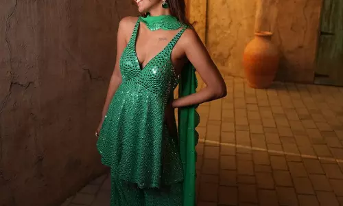 Priya Prakash Varrier Stuns in Elegant Green Lehenga Priya Prakash Varrier Stuns in Elegant Green Lehenga