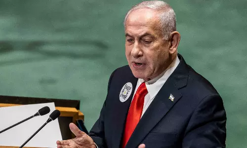 ఐరాసలో ఇజ్రాయెల్ ప్రధాని ప్రసంగానికి రెడీ.. అంతా బయటకు.. వైరల్ వీడియో