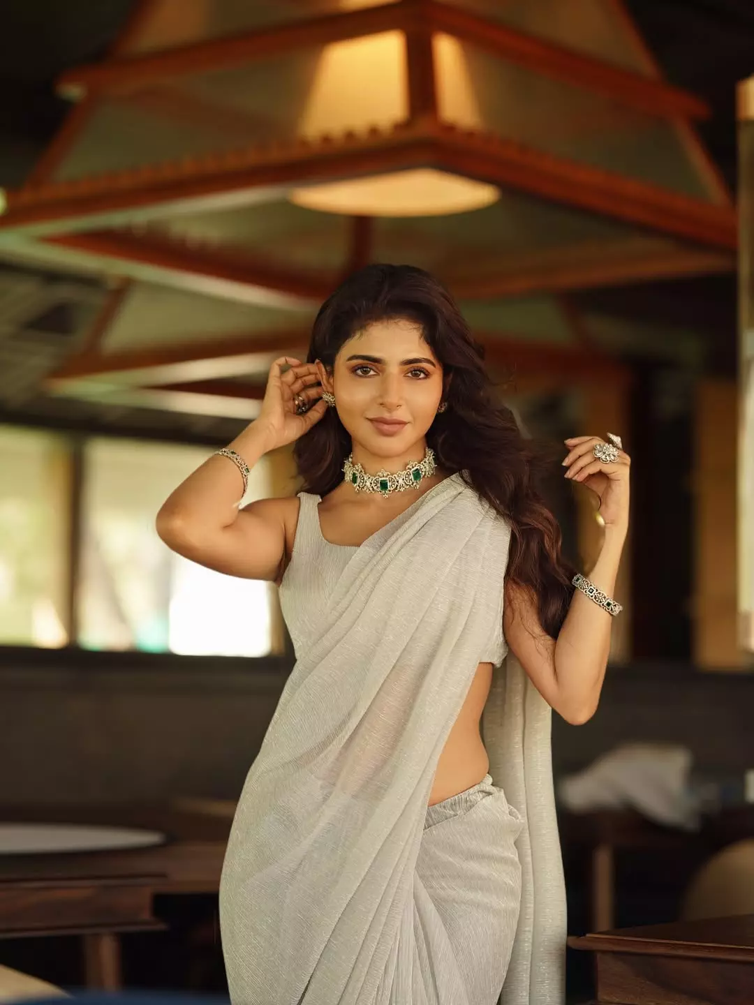 Iswarya Menon Turns Scarves Into Chic Highlights