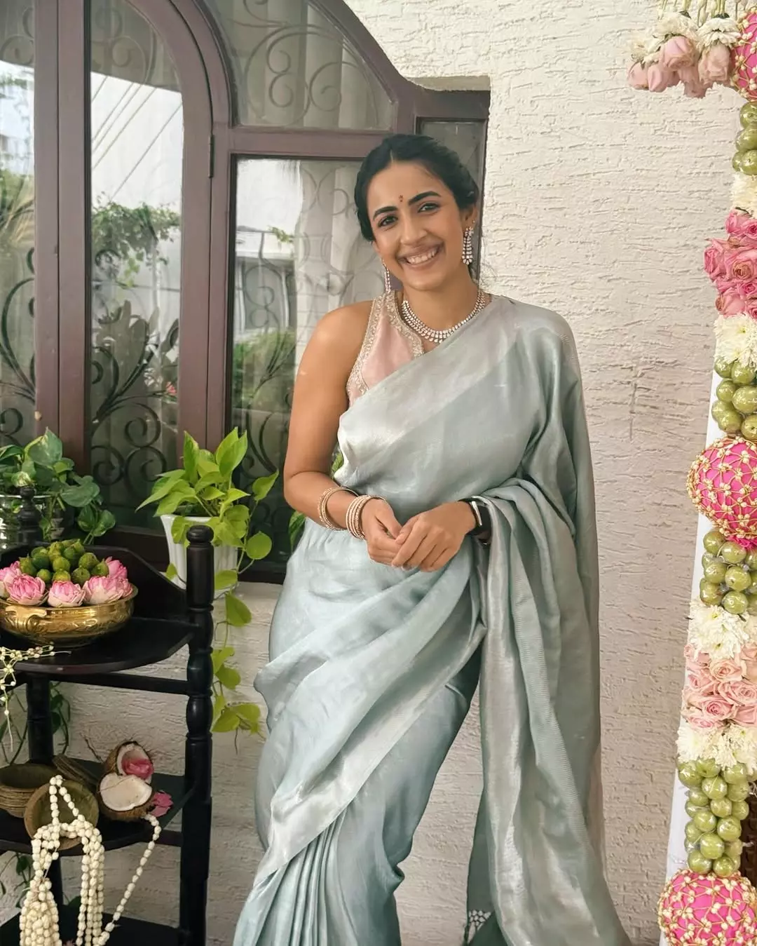 Niharika Konidela: Ethereal Grace in Silver Saree