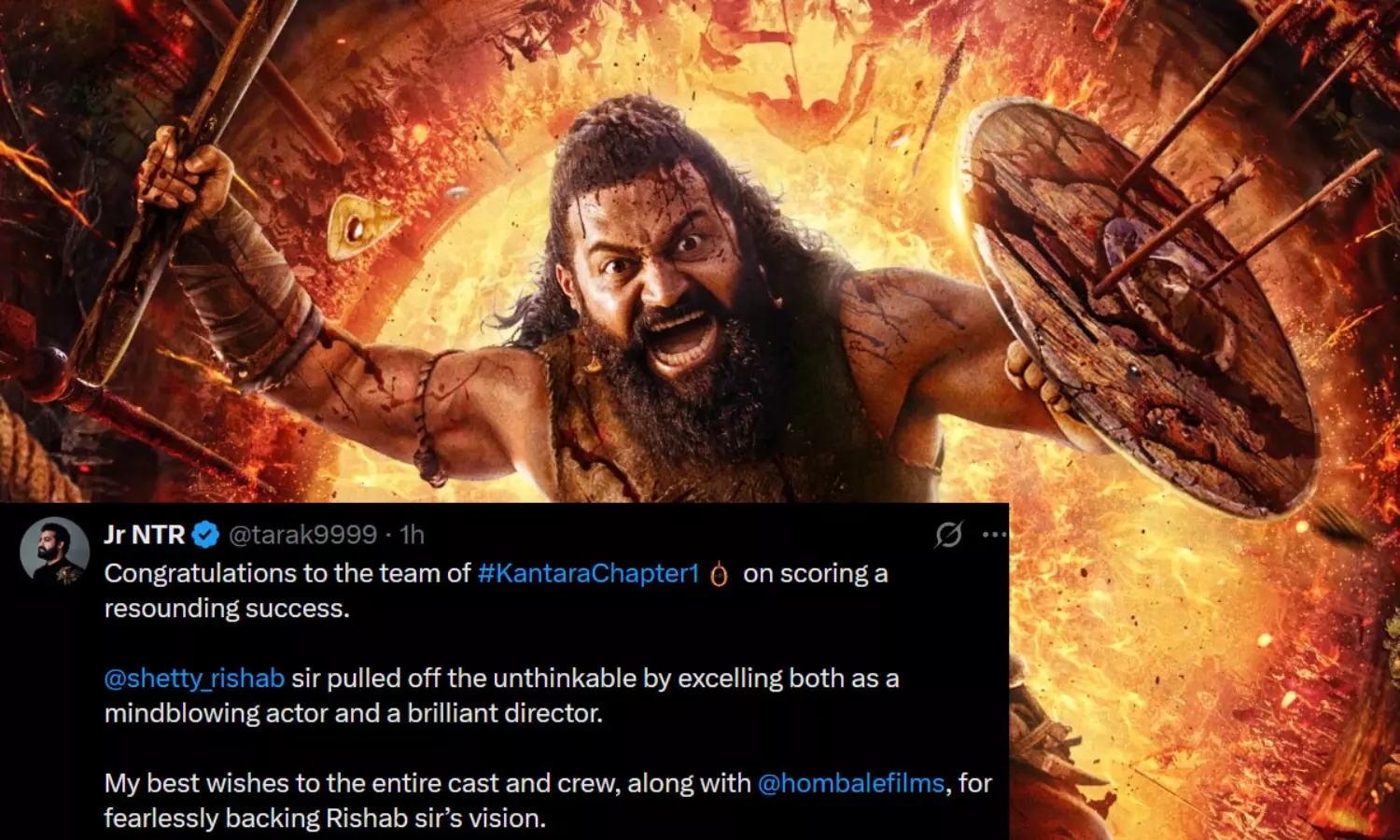 ఎన్టీఆర్ నుంచి కాంతార టీమ్ కి స్పెషల్ విషెస్.. ఏమన్నారంటే..