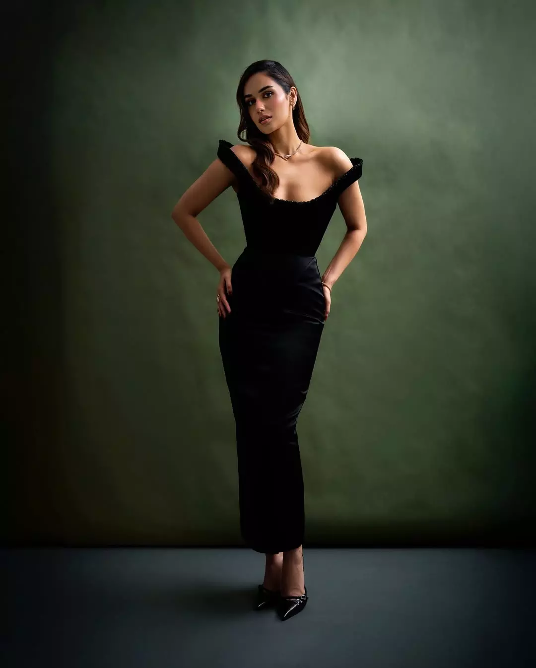 Manushi Chhillar Looks Elegant in Black Dress at Bvlgari Event