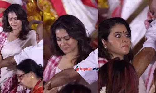 దుర్గా పూజ‌లో సీనియ‌ర్ న‌టి చేయి ప‌ట్టుకుని షాకిచ్చాడు!