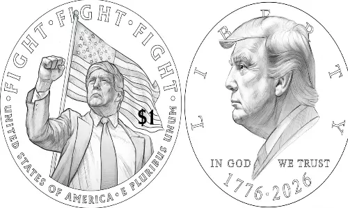 పిచ్చి పీక్స్.. బతికుండగానే నాణేలు వేసుకున్న ట్రంప్