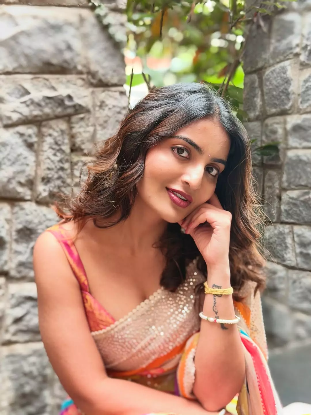 Ananya Nagalla Glows in Colorful Saree by Vaarahi Silks