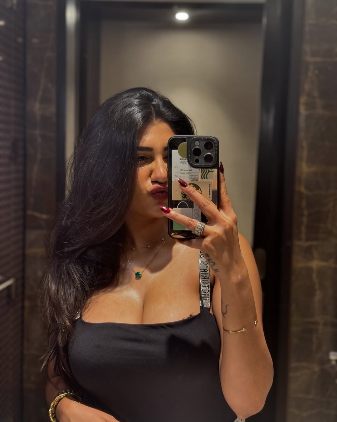 Bandaru Supritha Stuns in Red: Selfie Goals & Style Inspiration!”