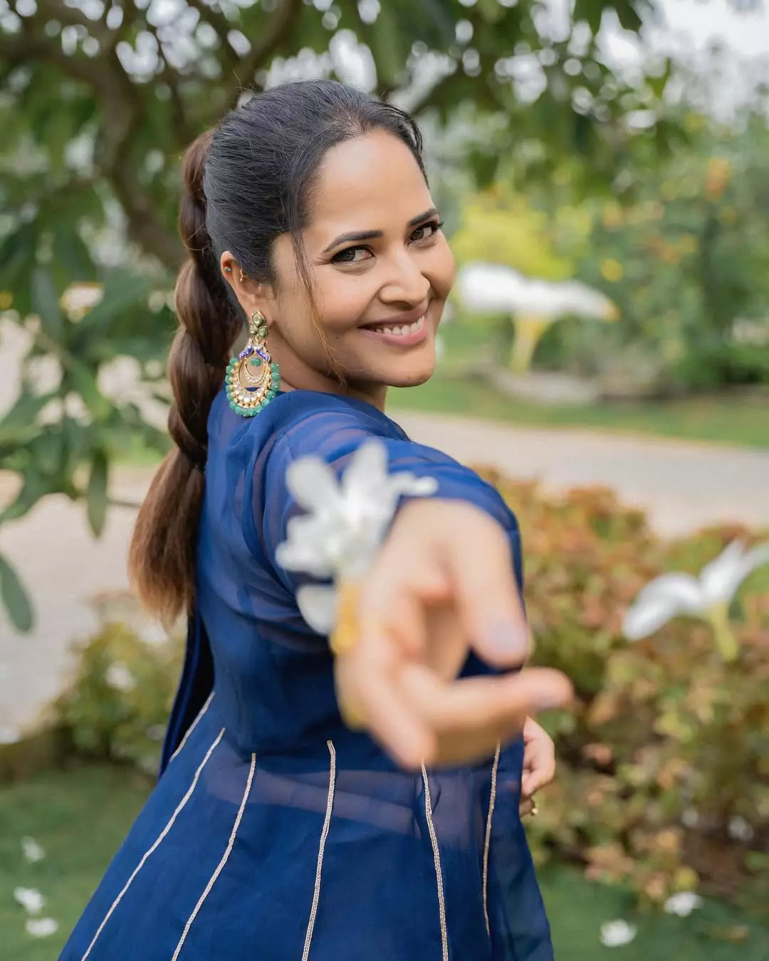 Anasuya Bharadwaj Looks Lovely in Blue Anasuya Bharadwaj Looks Lovely in Blue