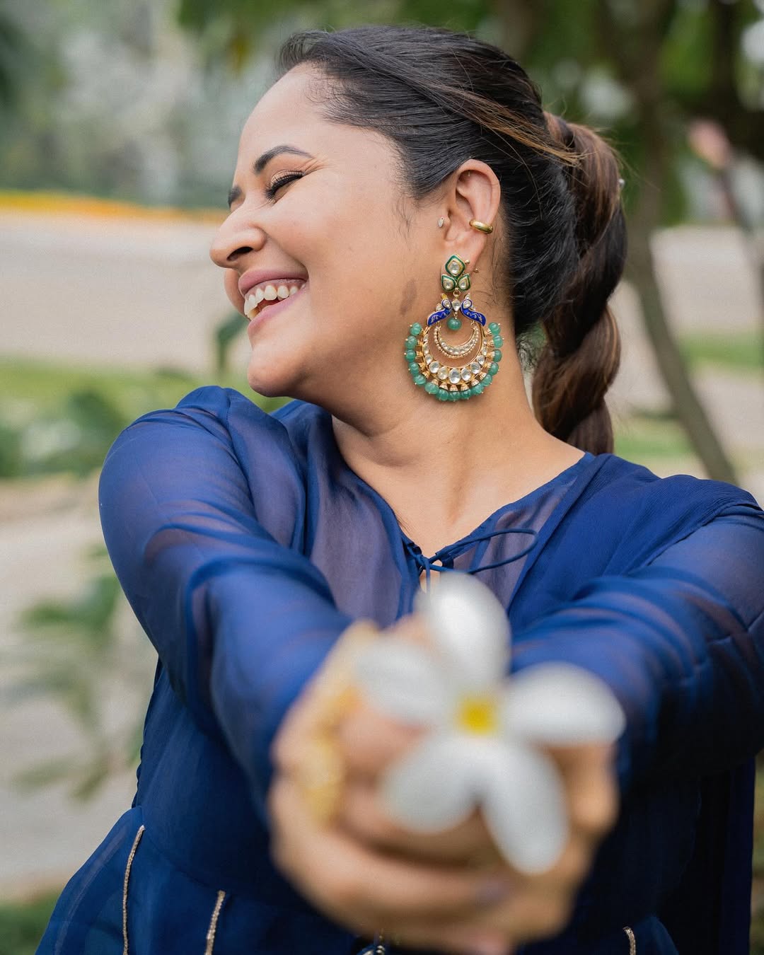 Anasuya Bharadwaj Looks Lovely in Blue