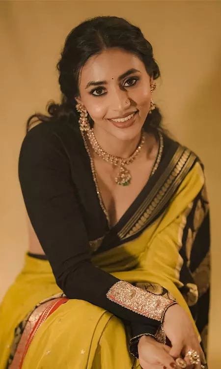 Sapthami Gowda Love For Silk Sarees
