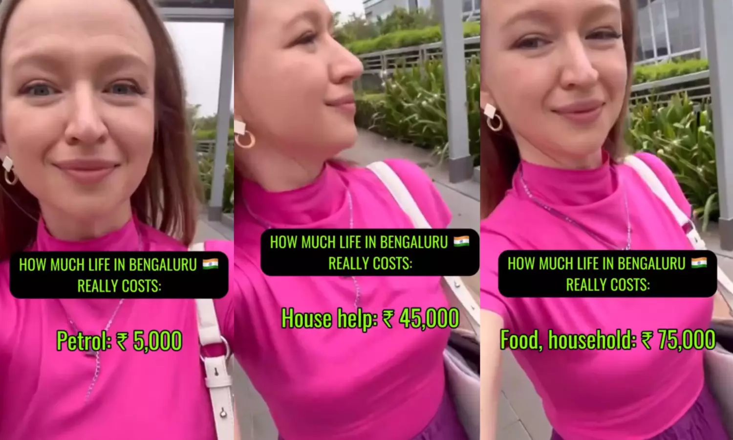విదేశీ మహిళ నెల ఖర్చు ₹3 లక్షలు.. బెంగళూరు ఇంత కాస్ట్లీనా?