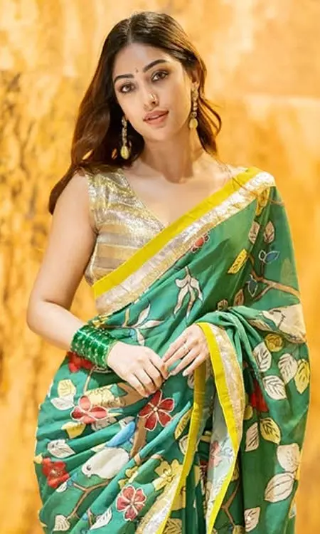 Anu Emmanuel Looks Graceful in Her Green Saree