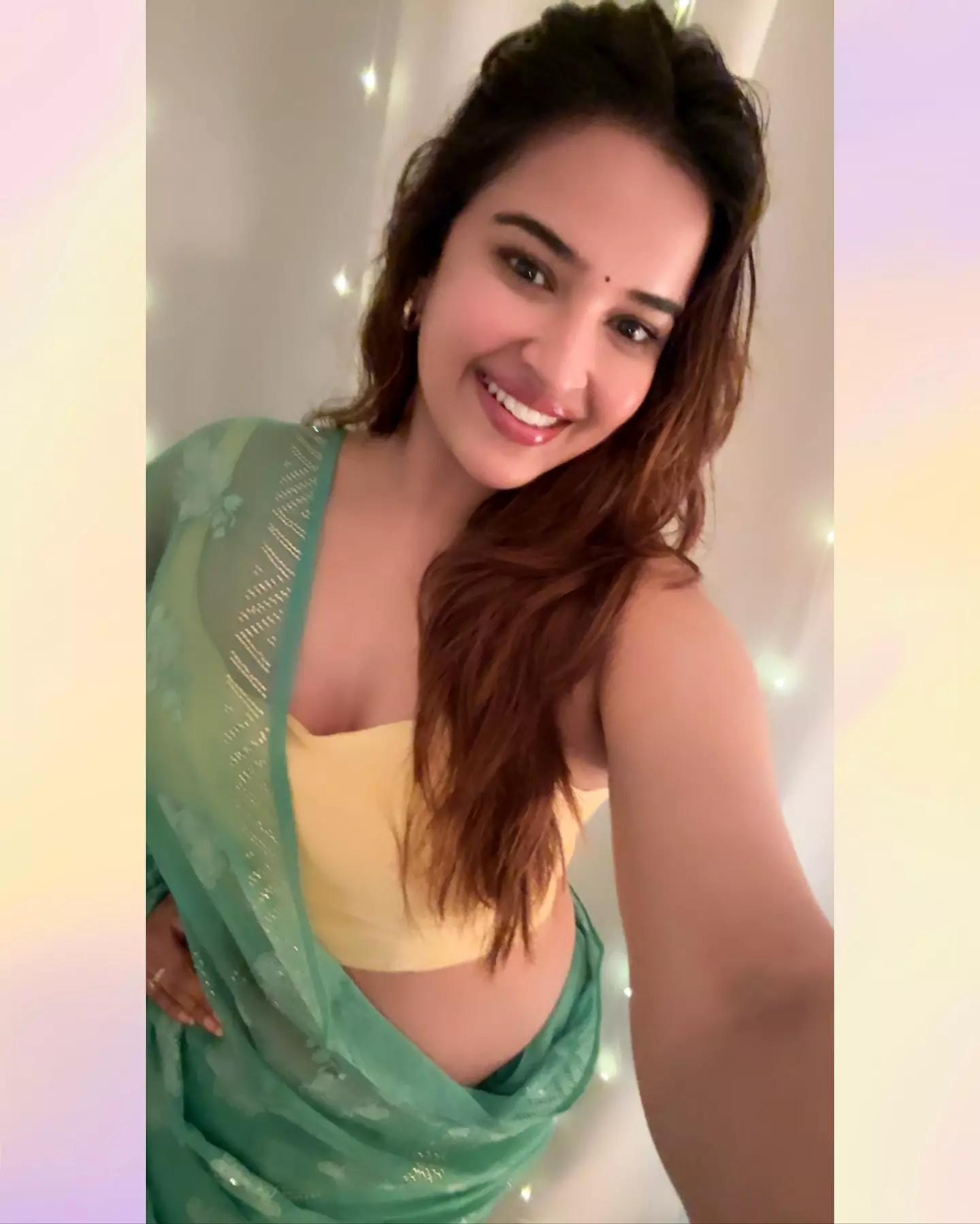 Poojitha Ponnada Wishes Fans a Happy Diwali with Her Charming Smile